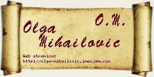 Olga Mihailović vizit kartica